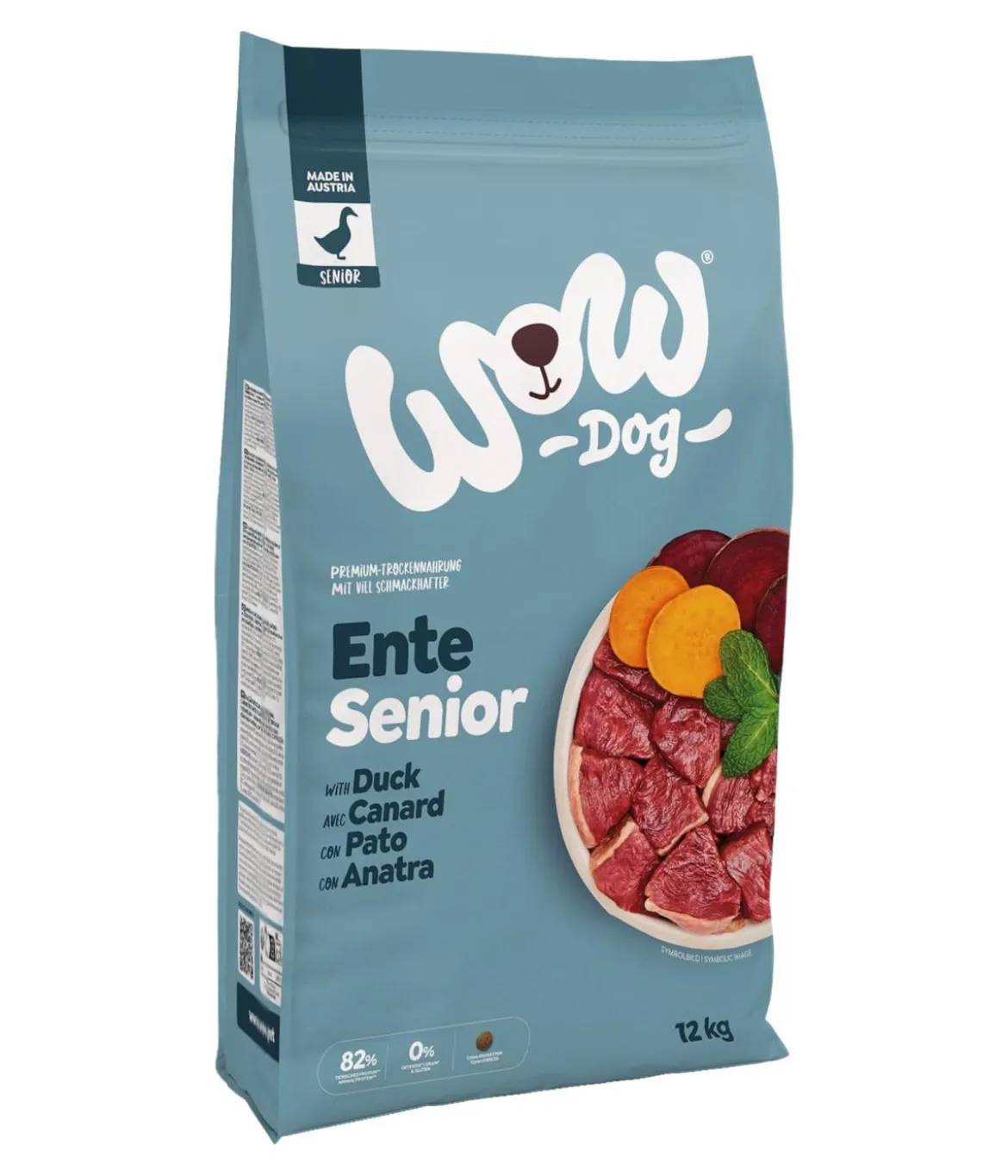 WOW® Trockenfutter für Hunde Mini Senior, Ente