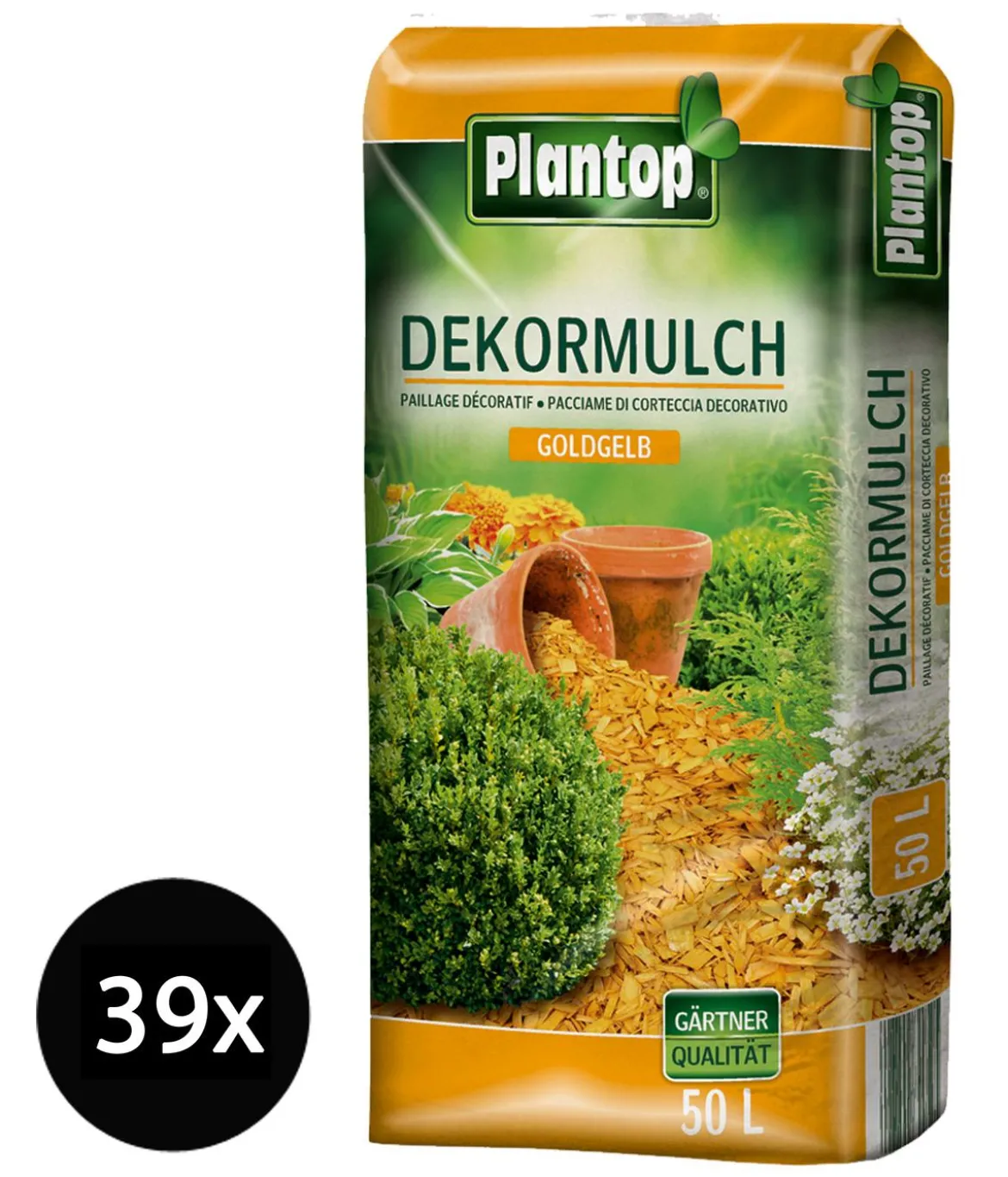 Ziegler Plantop Dekormulch Goldgelb, 39 x 50 Liter