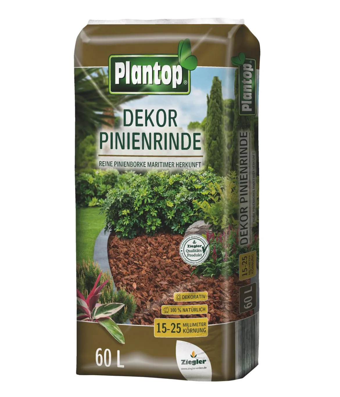 Ziegler Plantop Dekor Pinienrinde, 15-25 mm, 60 l