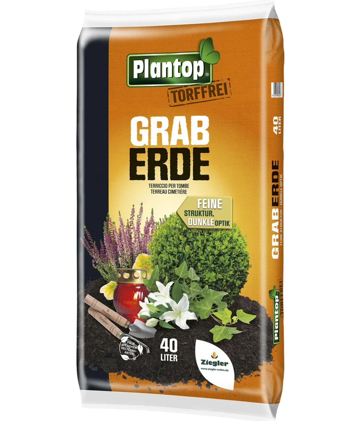 Ziegler Plantop Graberde, torffrei, 40 l