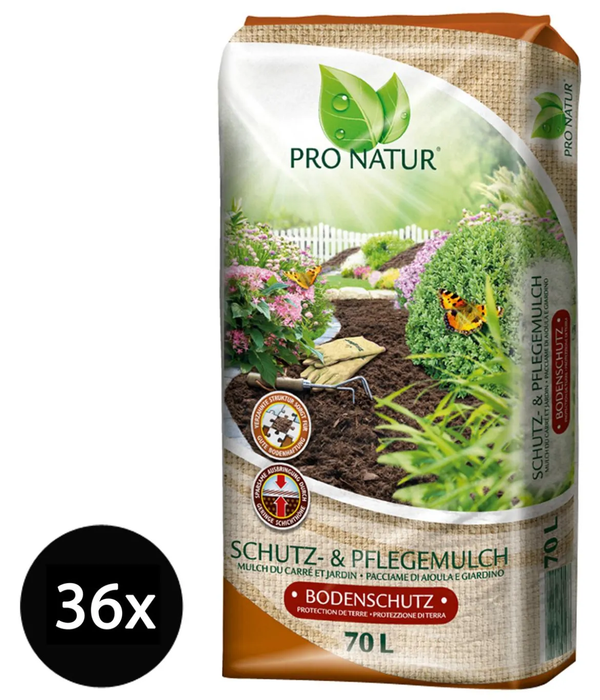 Ziegler Pro Natur® Schutz- und Pflegemulch, 36 x 70 Liter