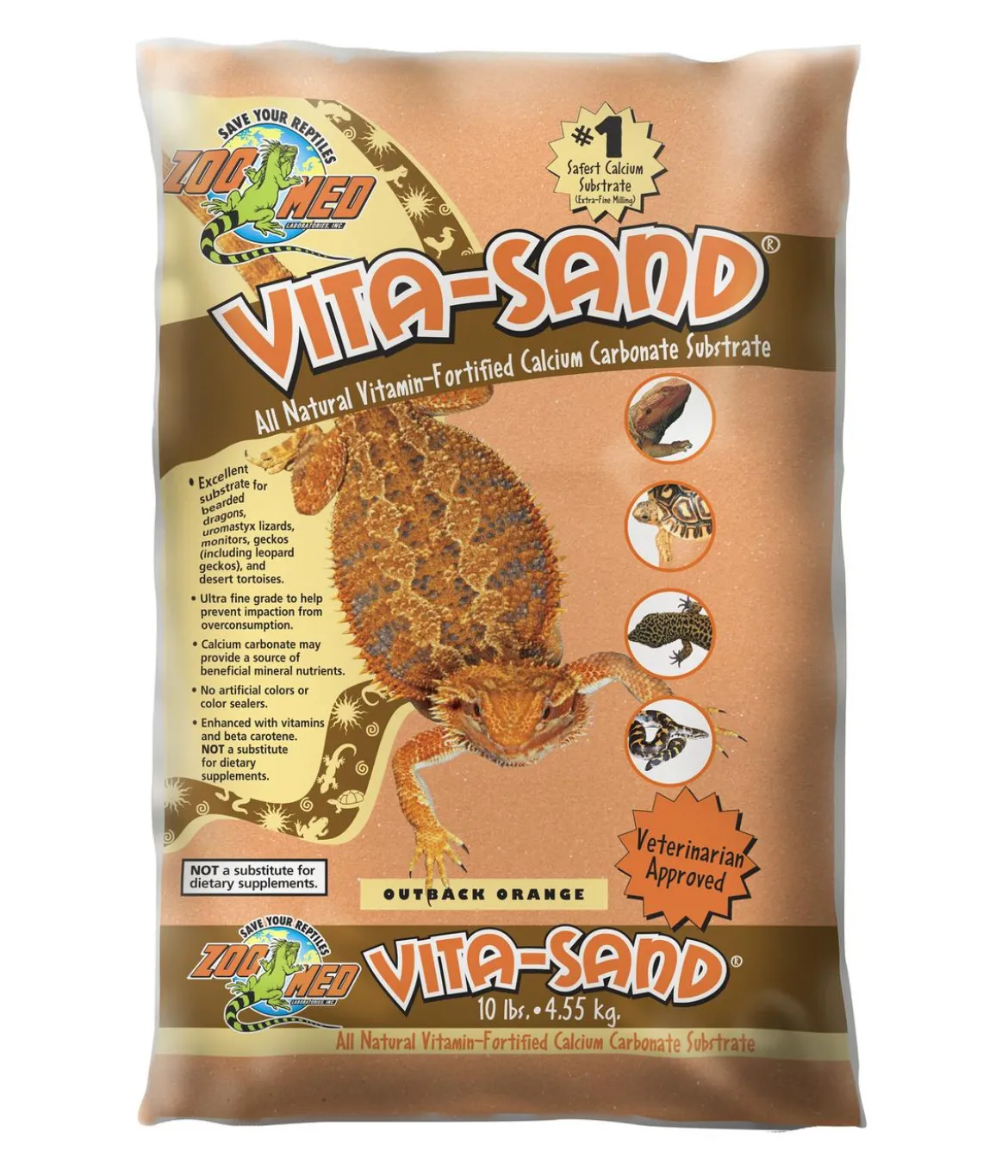 ZooMed Terrarium Bodengrund Vita-Sand Outback Orange