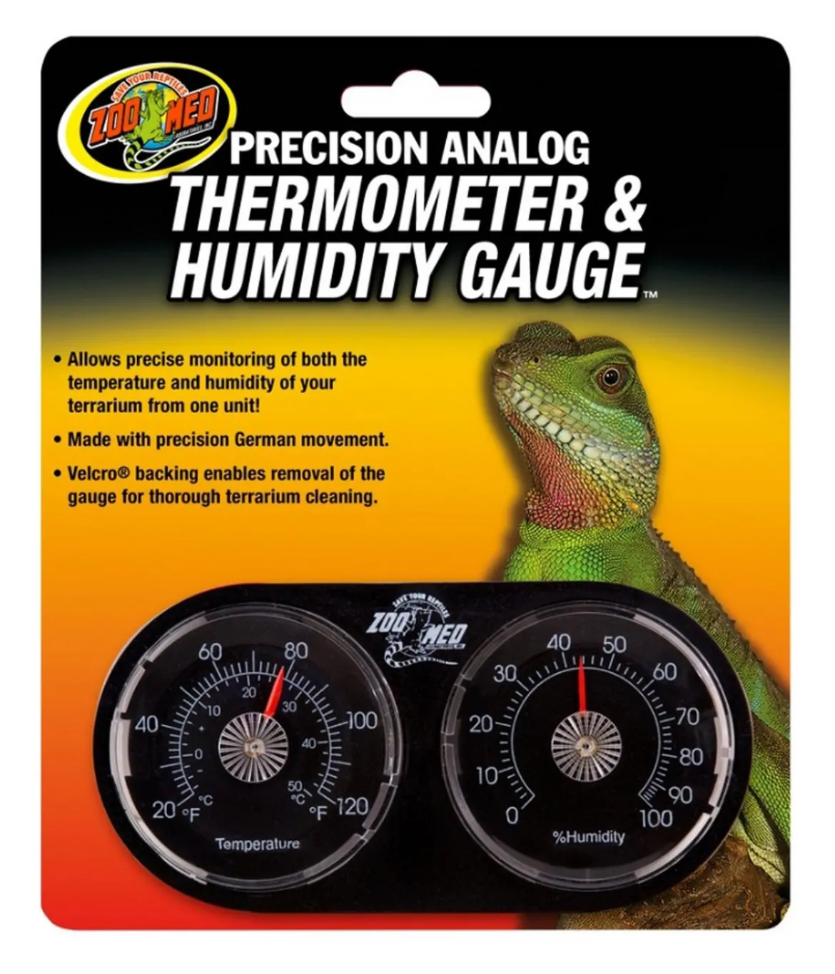 ZooMed Terrariumtechnik Analoges Dual-Thermometer und Hygrometer