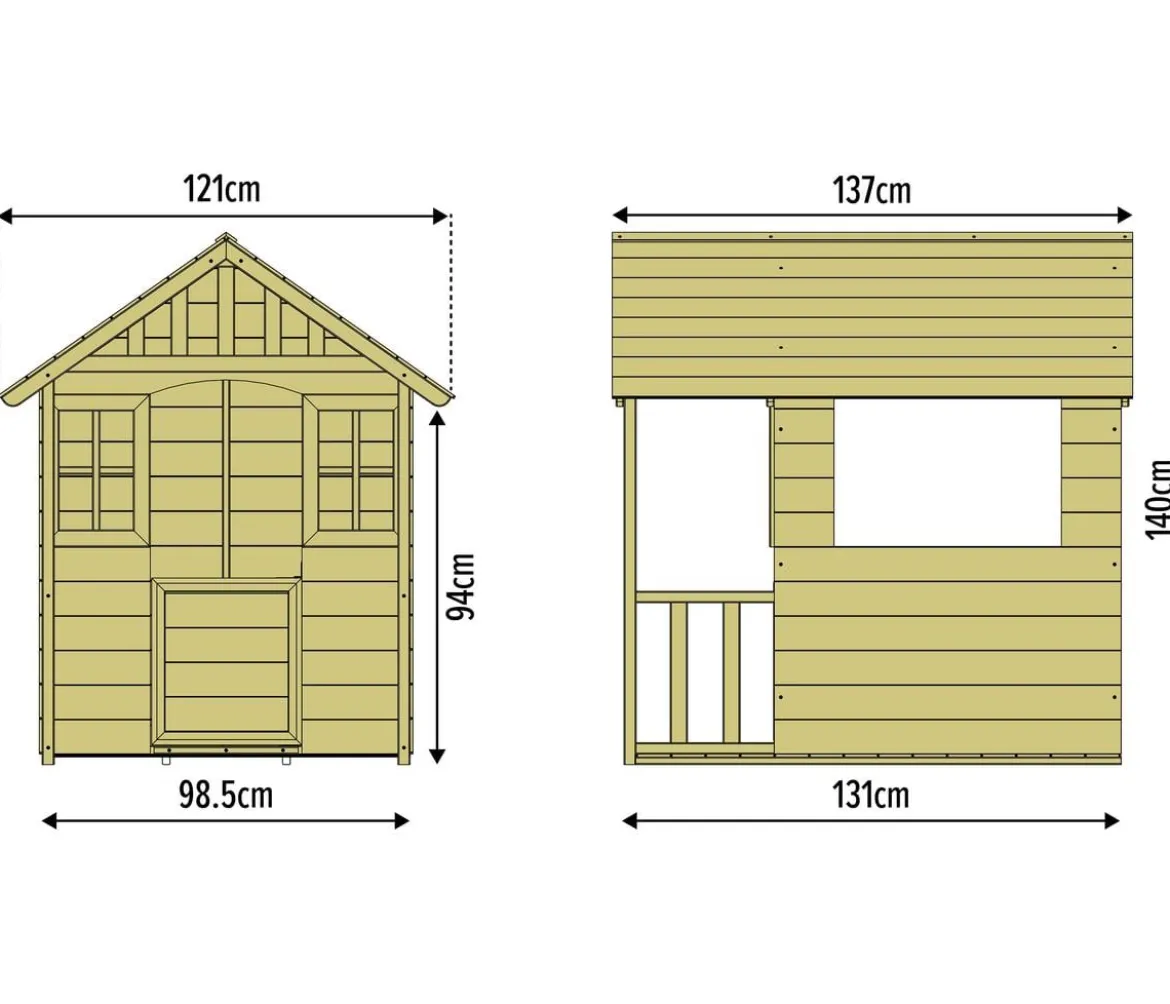 Zwerkules Spielhaus Villa, ca. B121/H140/T137 cm